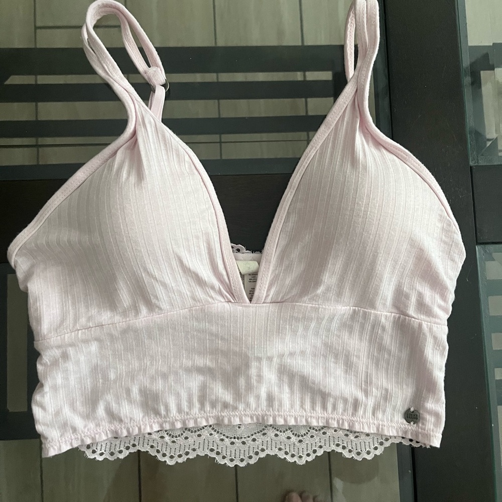 Lucky Brand Pink Wireless Bra with Adjustable Straps